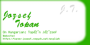 jozsef topan business card